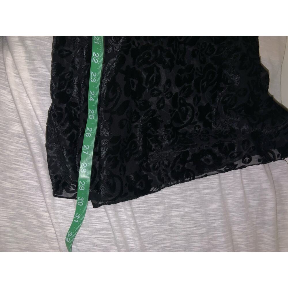 Victoria’s Secret Vintage Black Burnout Velvet Lingerie Slip Dress Size Medium? - Picture 7 of 7